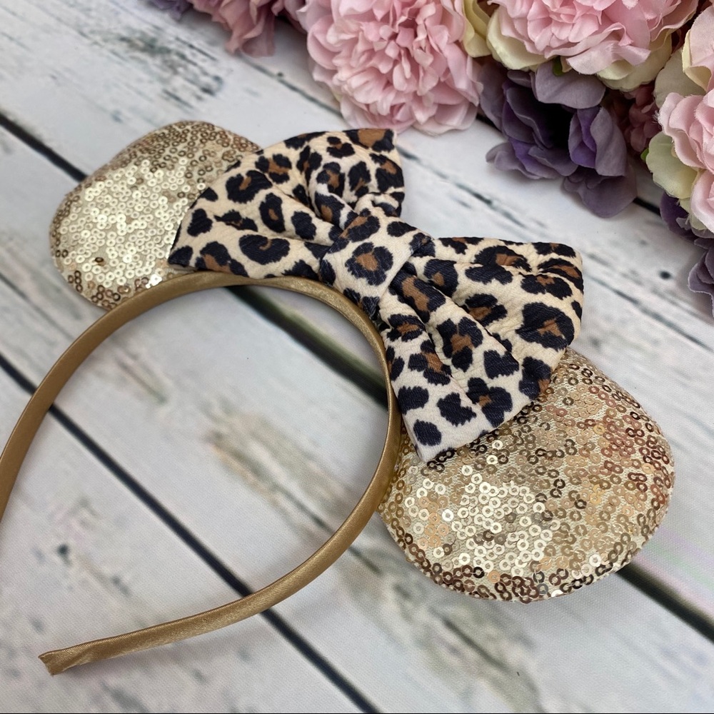 Minnie Mouse Leopard Bow Animal Kingdom Headband - Picture 10 of 16